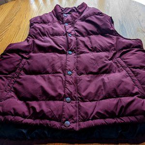 Men's Sleeveless Red Puffer Winter Jacket